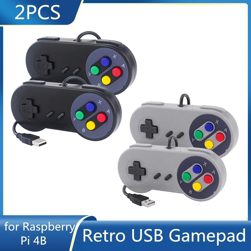 Retro Gaming Raspberry Pi - 2PCs USB 게임 패드 레트로 게임