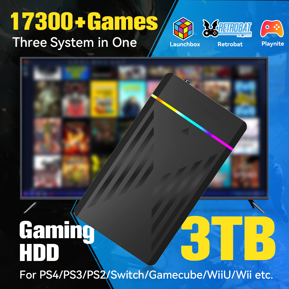 Retro Gaming Play Zone - PS4/PS3/PS2/스위치/Wii용 17300개 이상의 AAA/3D/레트로 게임이 포함된