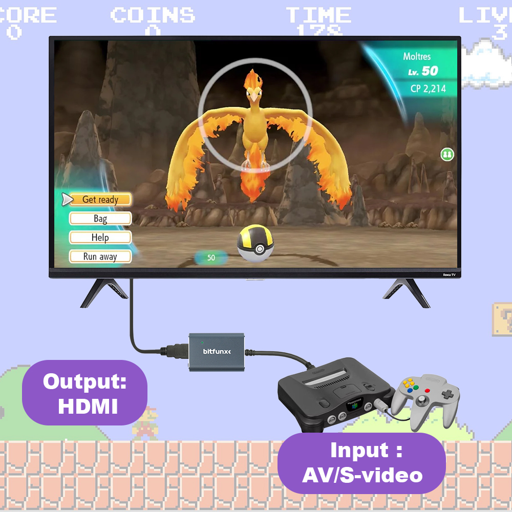Bitfunx 720P Svideo/AV-HDMI 어댑 - Retro Gaming Hdmi 리뷰 및 가격