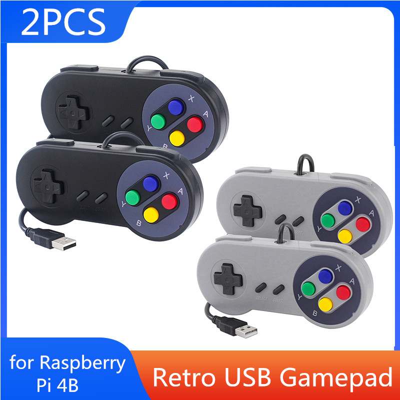 2PCs USB 게임 패드 레트로 게임 조이스틱 유선  - Retro Gaming Raspberry Pi 리뷰 및 가격