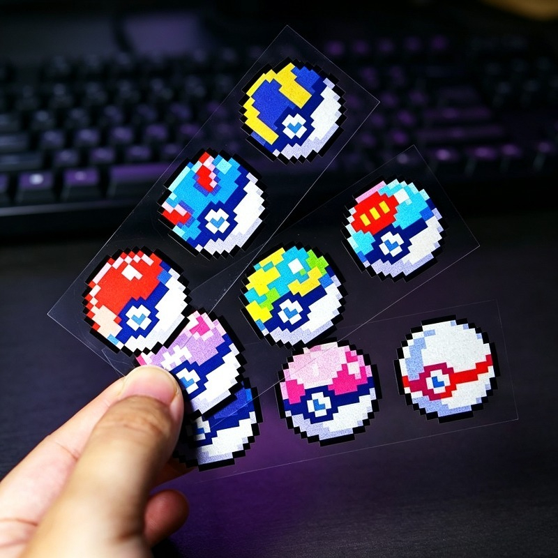 레트로 픽셀 포켓볼 스티커 장난감, 게임 애호가를 위한 - Retro Gaming Pokemon 리뷰 및 가격