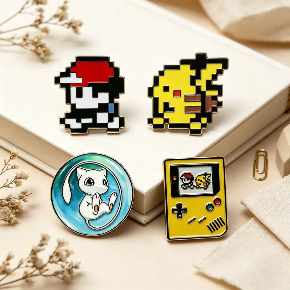 4개 세트 레트로 게임 비트 픽셀 에나멜 핀 귀여운 만 - Retro Gaming Pokemon 리뷰 및 가격