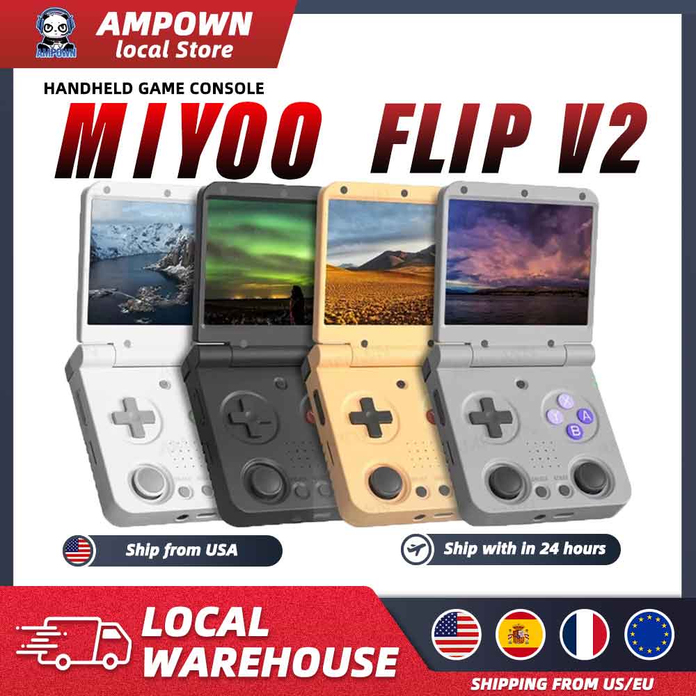 MIYOO Flip V2 휴대용 게임 콘솔 플레이어 3 - Retro Gaming Os Linux 리뷰 및 가격